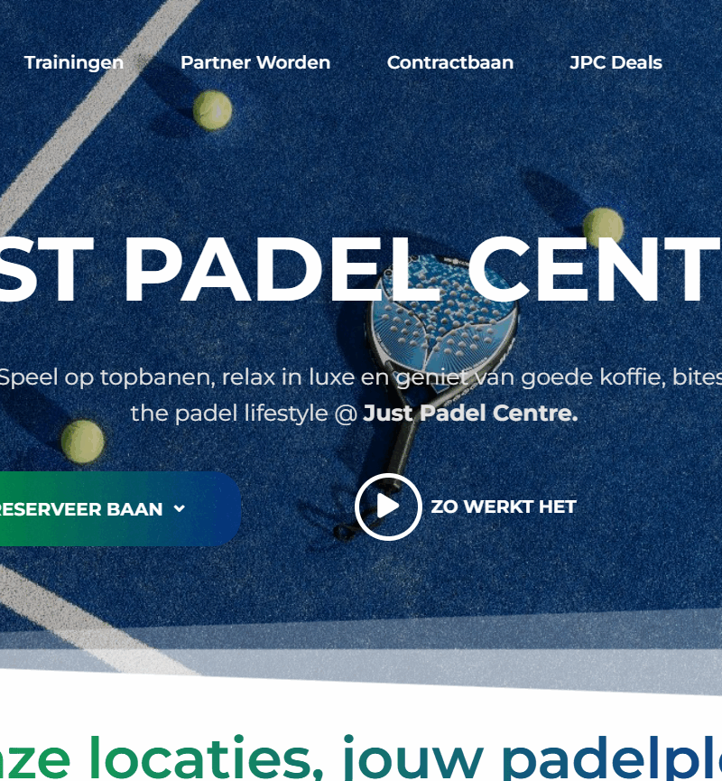 Just Padel Centre: Update WordPress Website