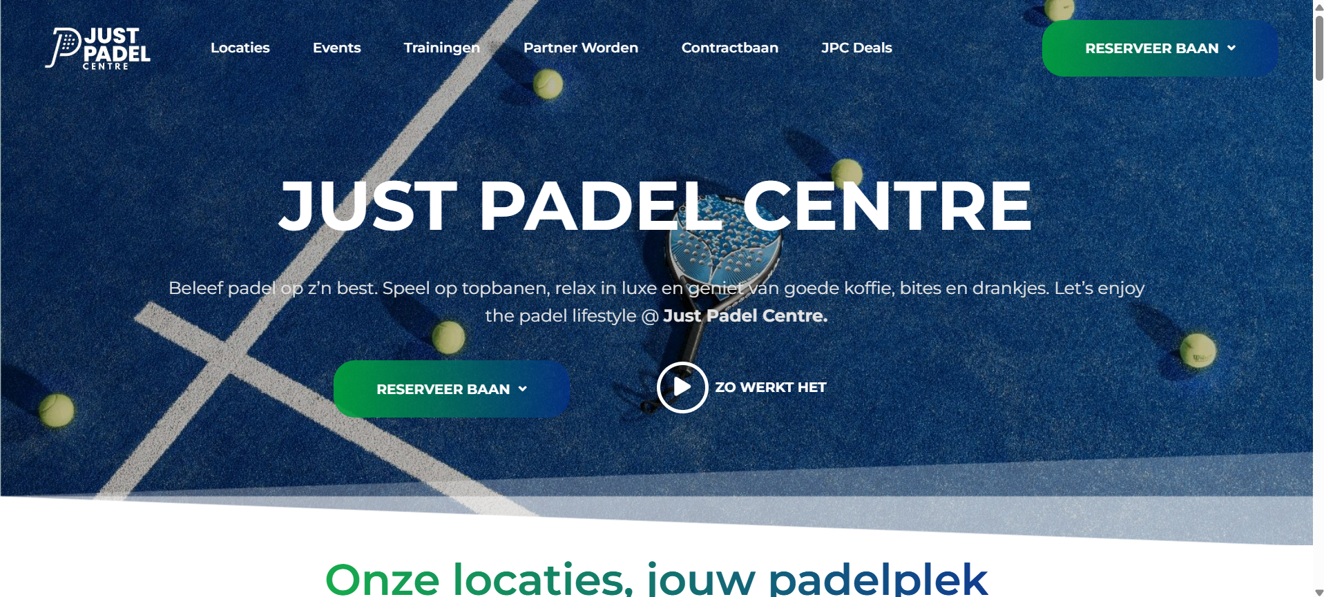 Just Padel Centre: Update WordPress Website